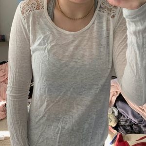 Sandro long sleeve with lace detailing